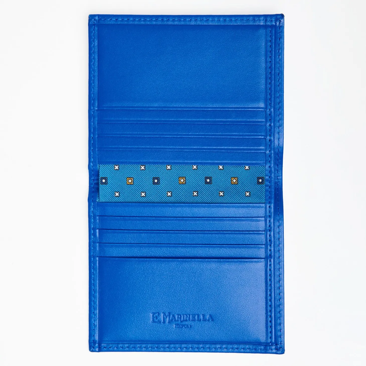 Powder Blue Small Wallet In Silk And Leather