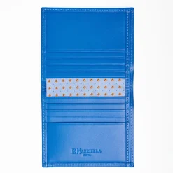 Powder Blue Small Wallet In Silk And Leather