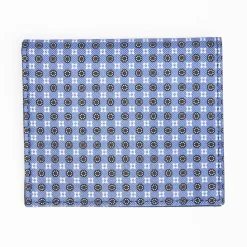 Powder Blue Small Wallet In Silk And Leather