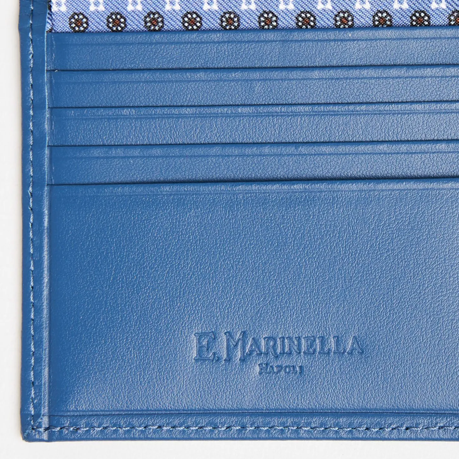 Powder Blue Small Wallet In Silk And Leather