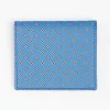 Powder Blue Small Wallet In Silk And Leather