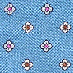 Powder Blue Small Wallet In Silk And Leather