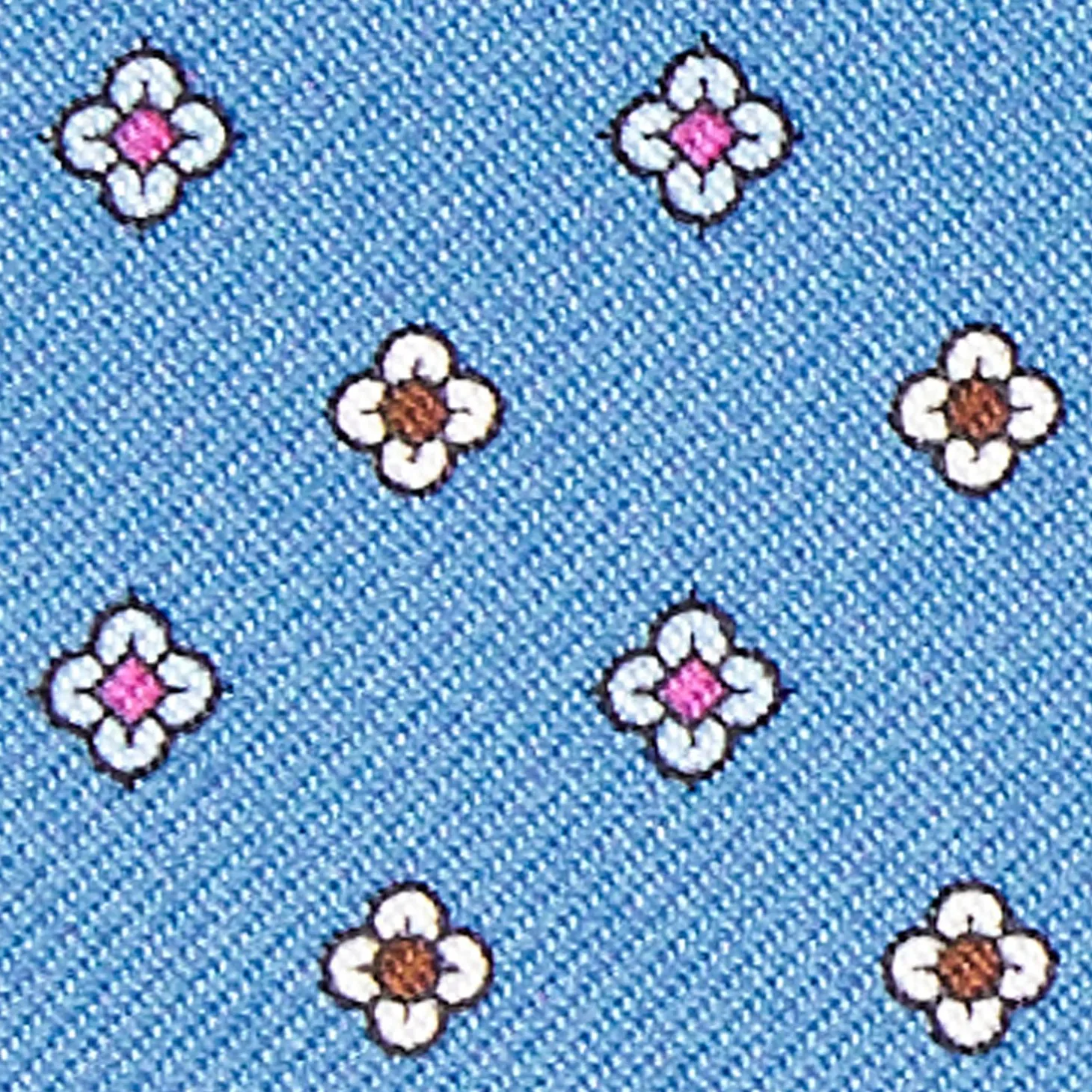 Powder Blue Small Wallet In Silk And Leather