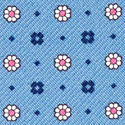 Powder Blue Small Wallet In Silk And Leather