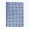 Powder Blue Vertical Wallet In Silk And Leather
