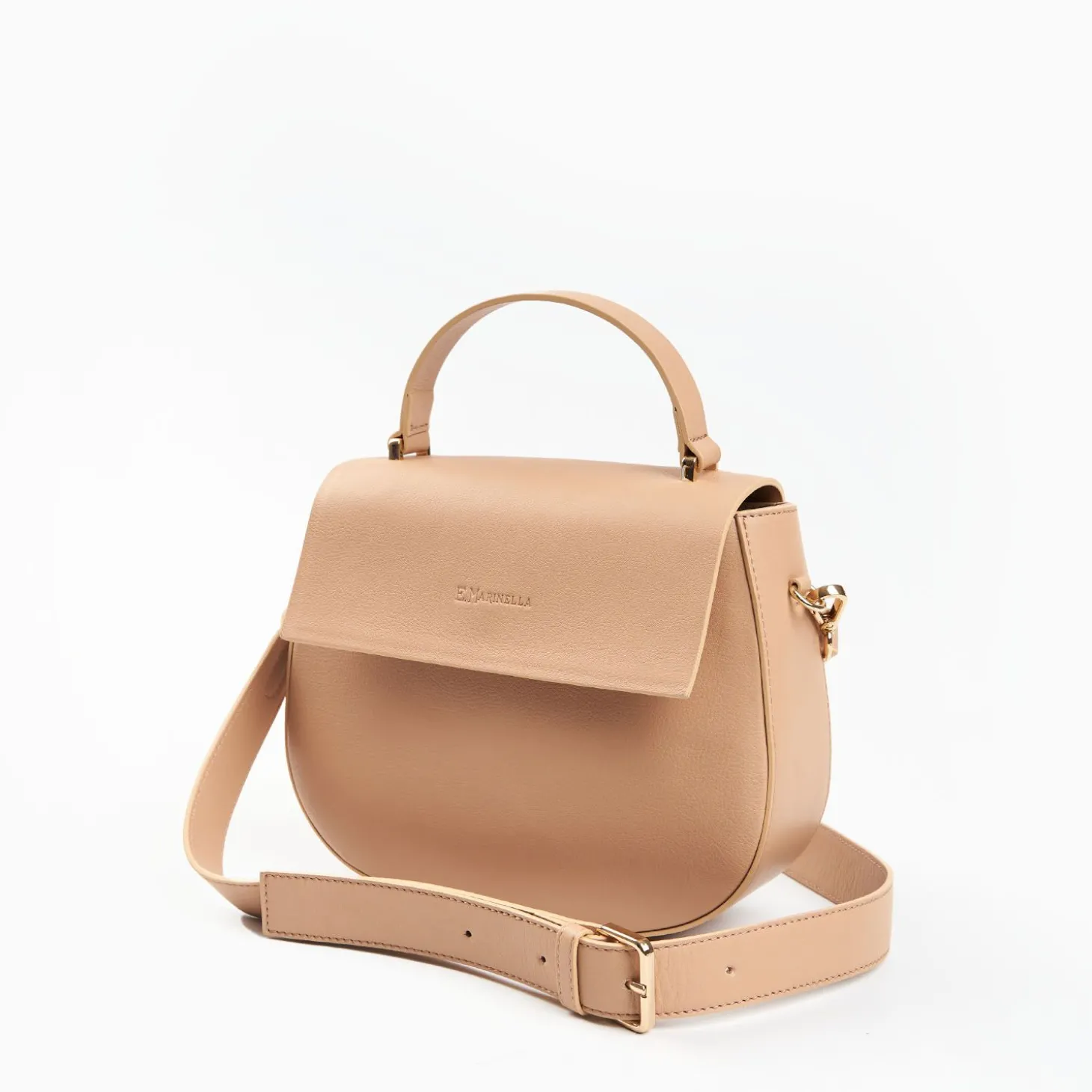 Powder Pink Smooth Leather Cleo Bag