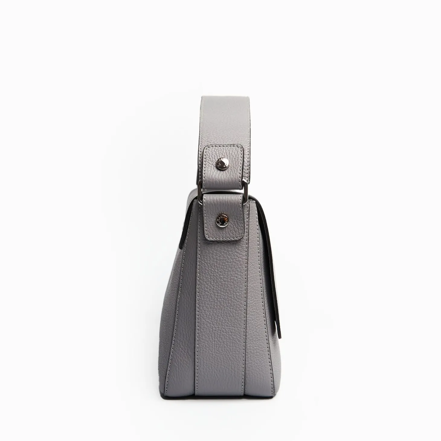 Procida Grey Leather Bag