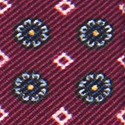 Purple Keyfob In Silk And Leather