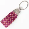 Purple Keyfob In Silk And Leather