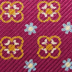 Purple Keyfob In Silk And Leather