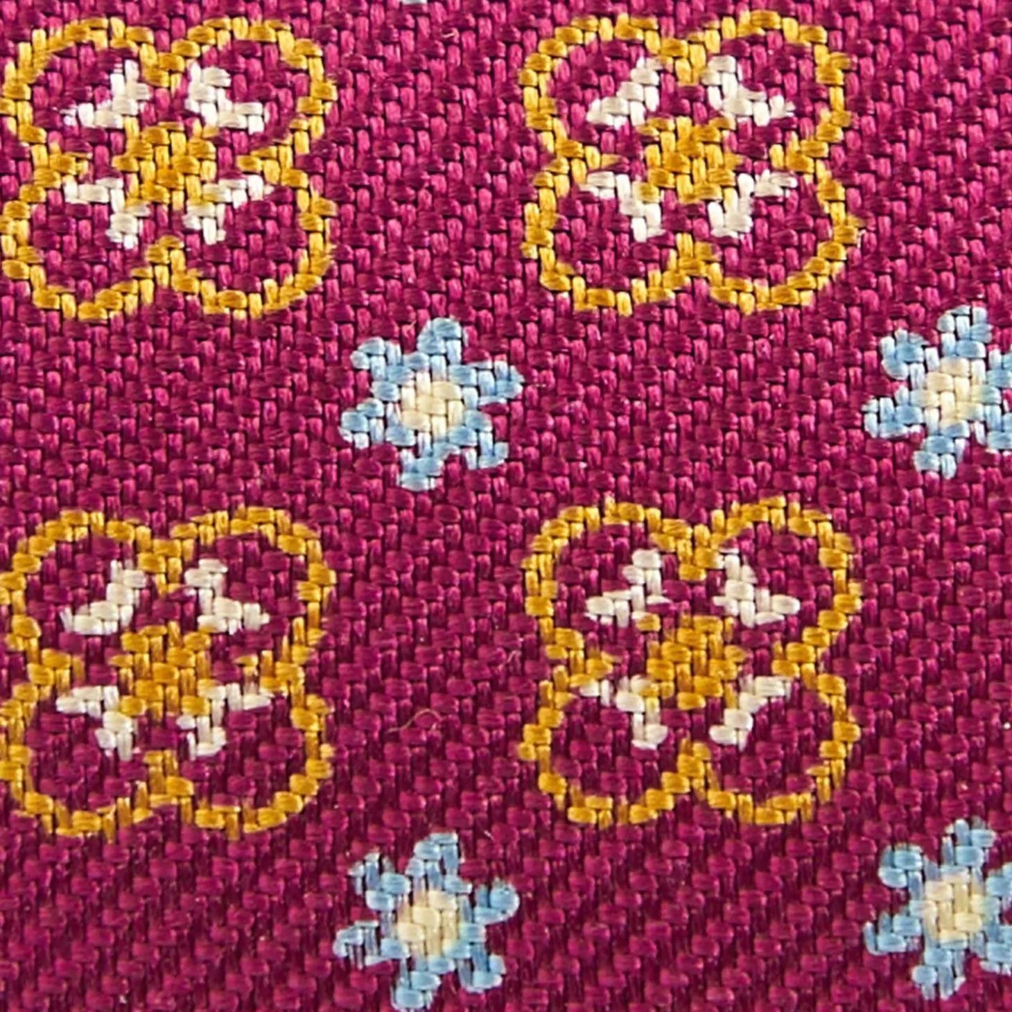 Purple Keyfob In Silk And Leather