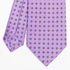 Purple Sartorial Classic Silk Tie Small Flower Pattern