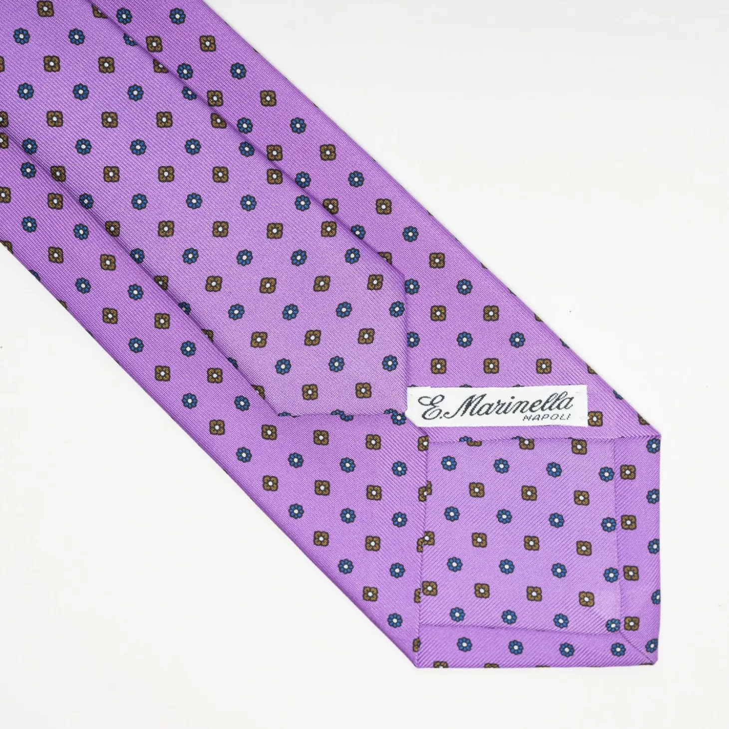Purple Sartorial Classic Silk Tie Small Flower Pattern