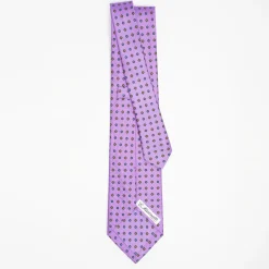 Purple Sartorial Classic Silk Tie Small Flower Pattern