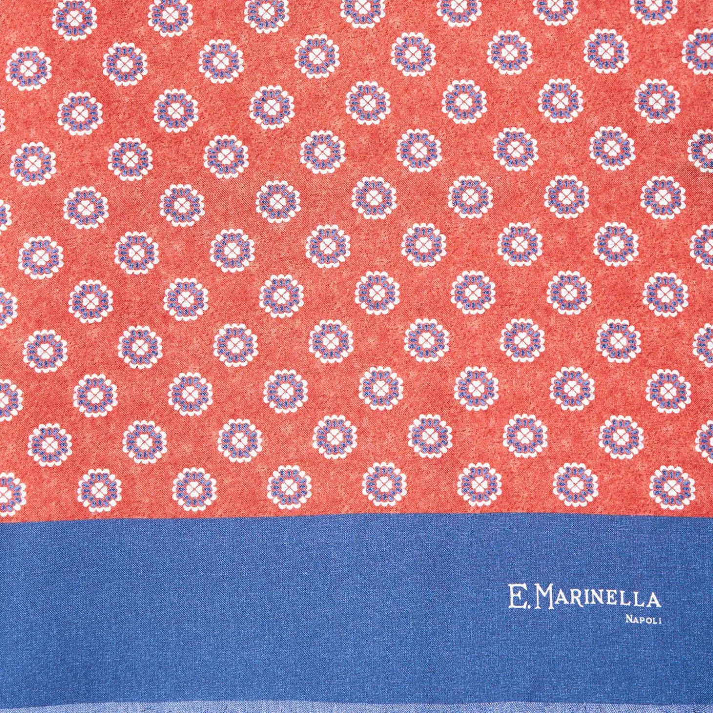 Red And Blue Double Silk Scarf