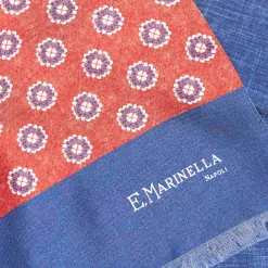 Red And Blue Double Silk Scarf