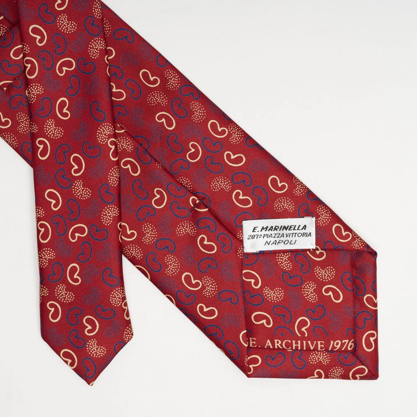 Red Archivio Collection Silk Tie 1976_02