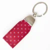 Red Keyfob In Silk And Leather