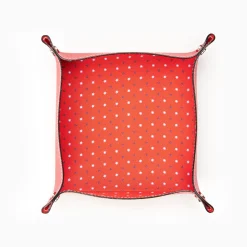 Red Large Leather Vide00A0Poche