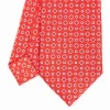 Red Sartorial Classic Silk Tie - Small Flower Pattern