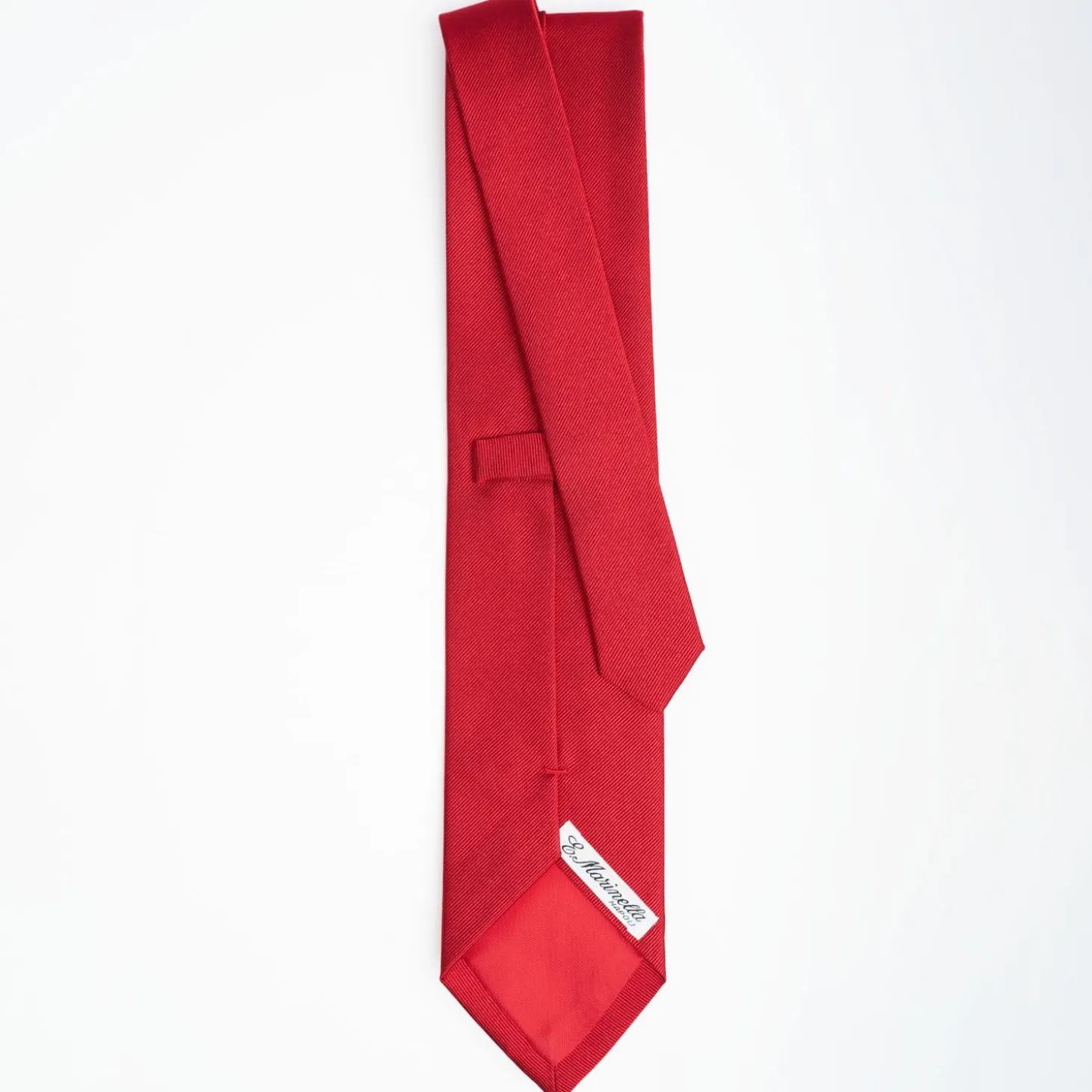 Red Sartorial Jacquard Silk Tie - Solid Color