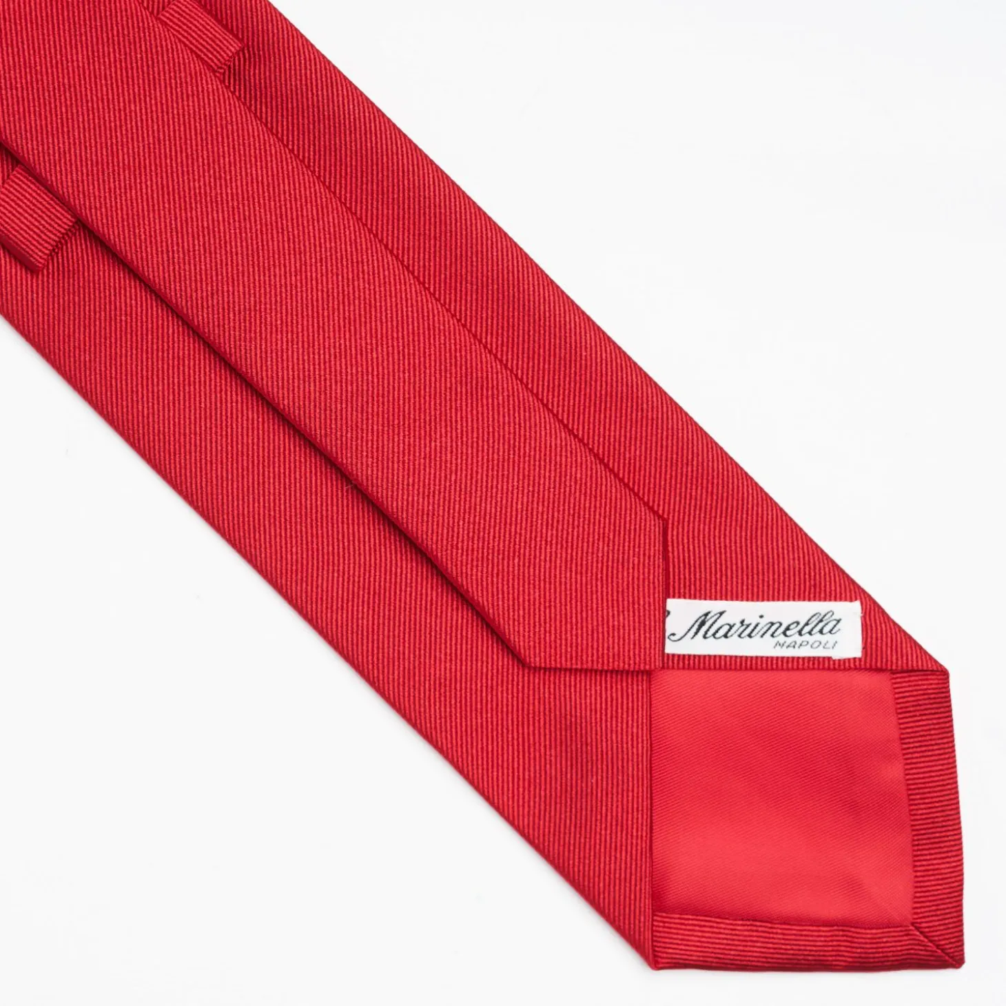 Red Sartorial Jacquard Silk Tie - Solid Color
