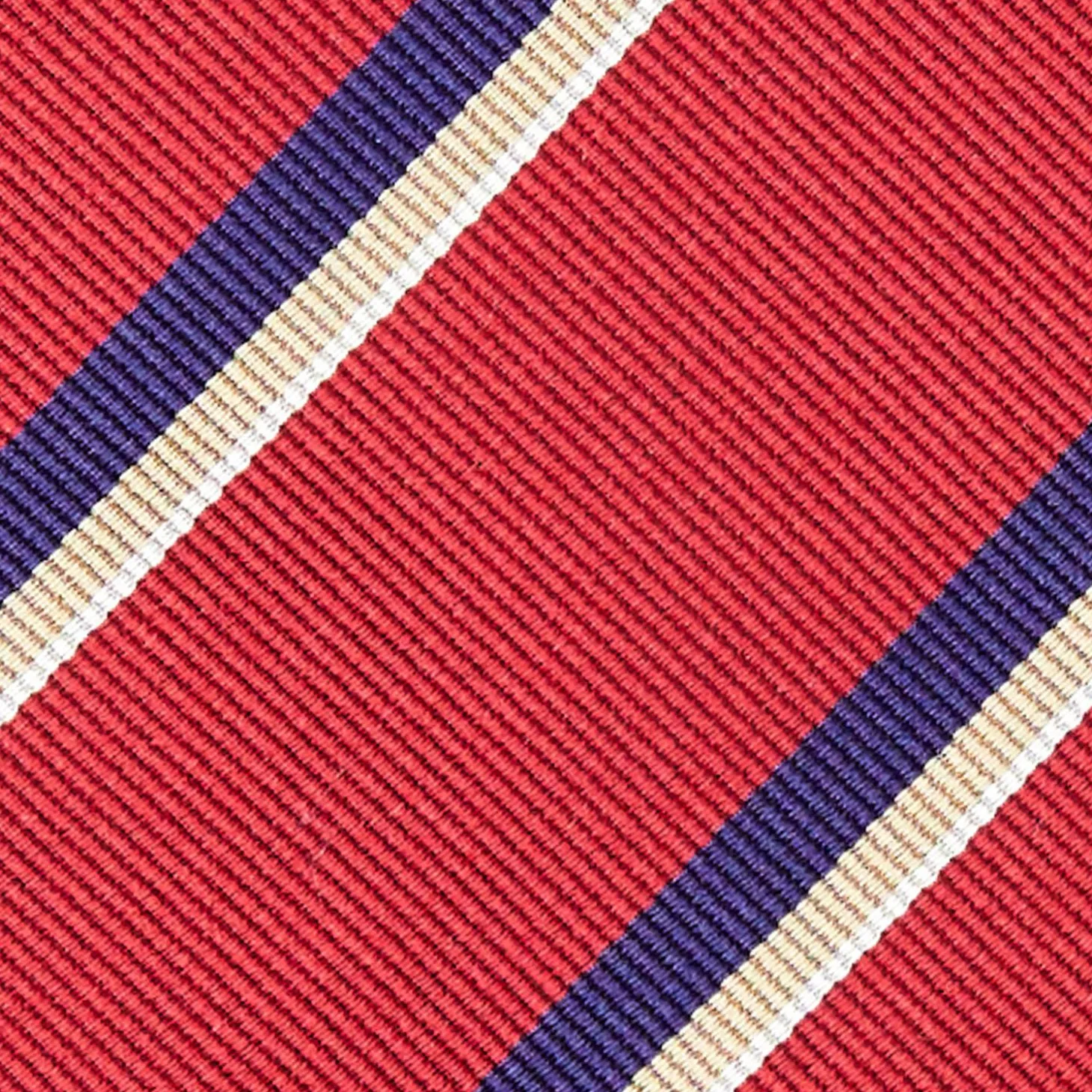Red Sartorial Striped Silk Tie