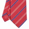 Red Sartorial Striped Silk Tie