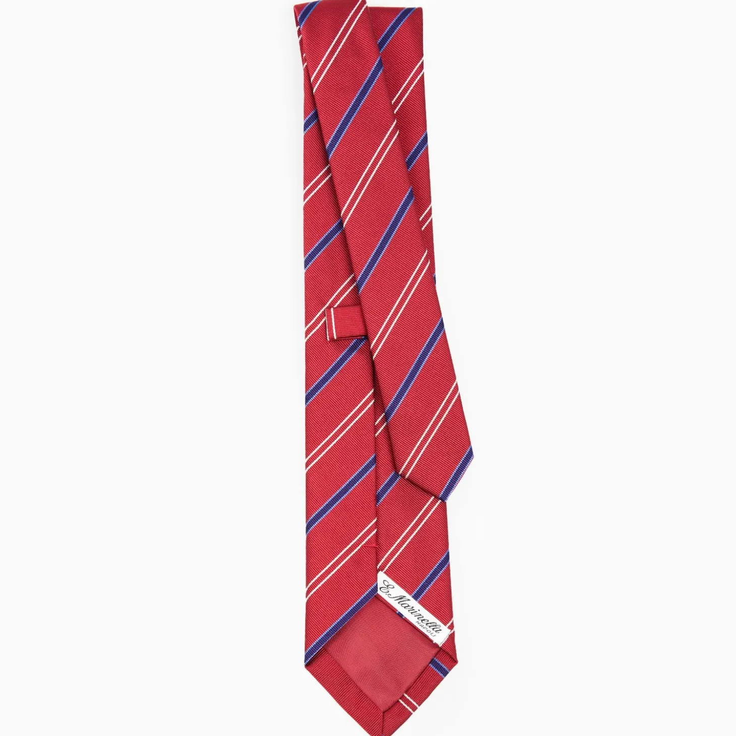 Red Sartorial Striped Silk Tie