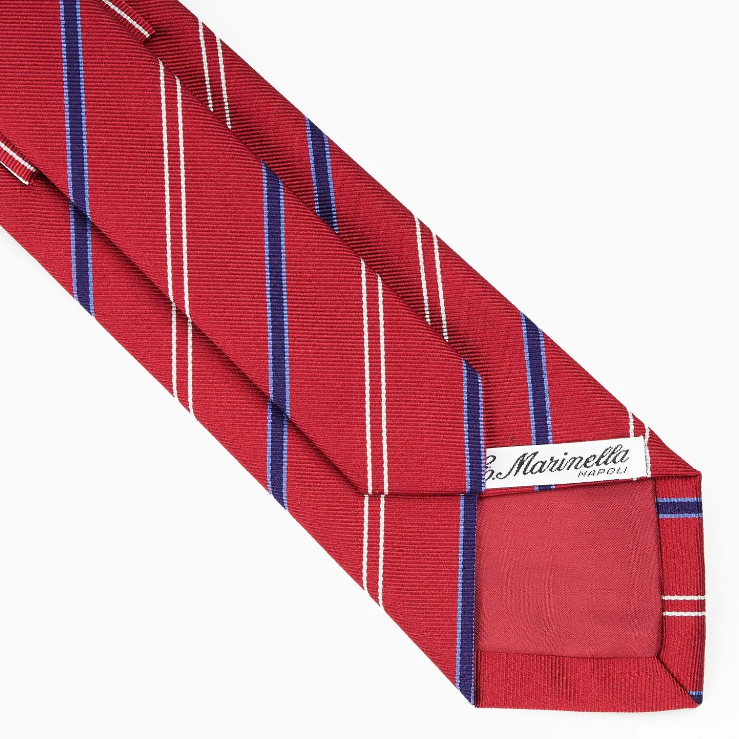 Red Sartorial Striped Silk Tie
