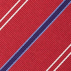 Red Sartorial Striped Silk Tie