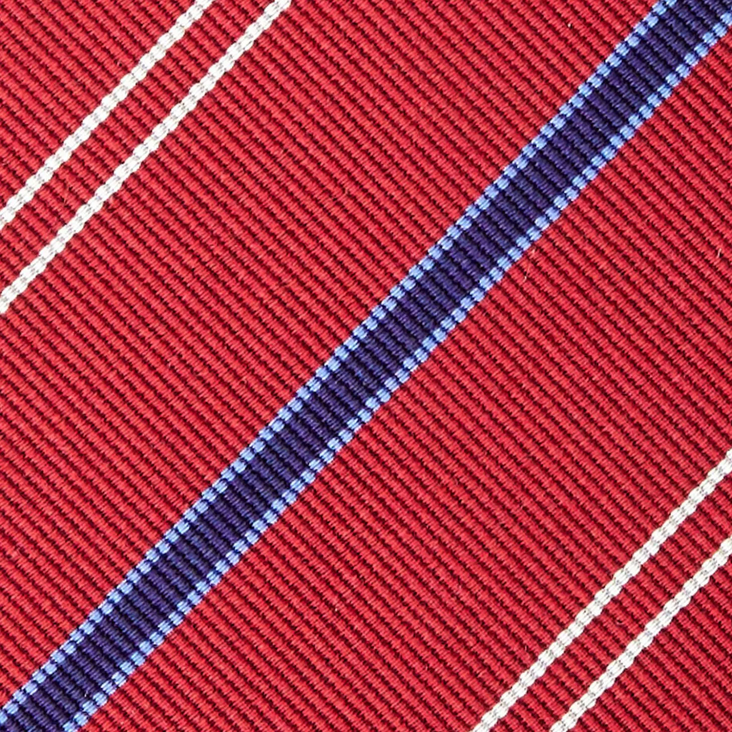 Red Sartorial Striped Silk Tie