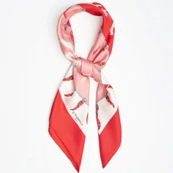 Red Silk Scarf 90 Lucky Pulcinella