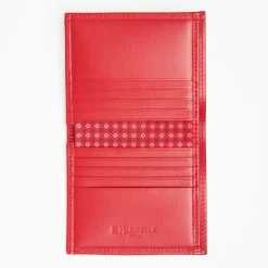 Red Small Wallet In Silk And Leather