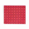 Red Small Wallet In Silk And Leather