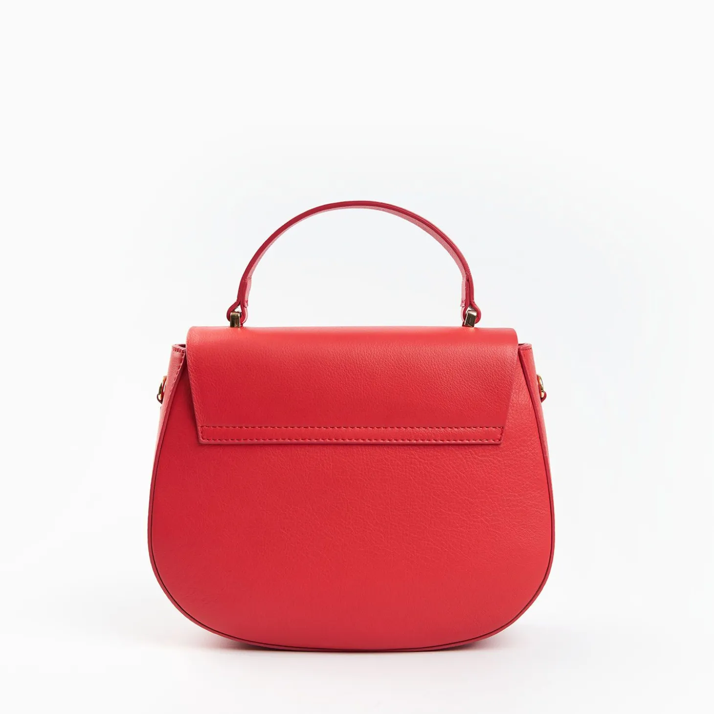 Red Smooth Leather Cleo Bag