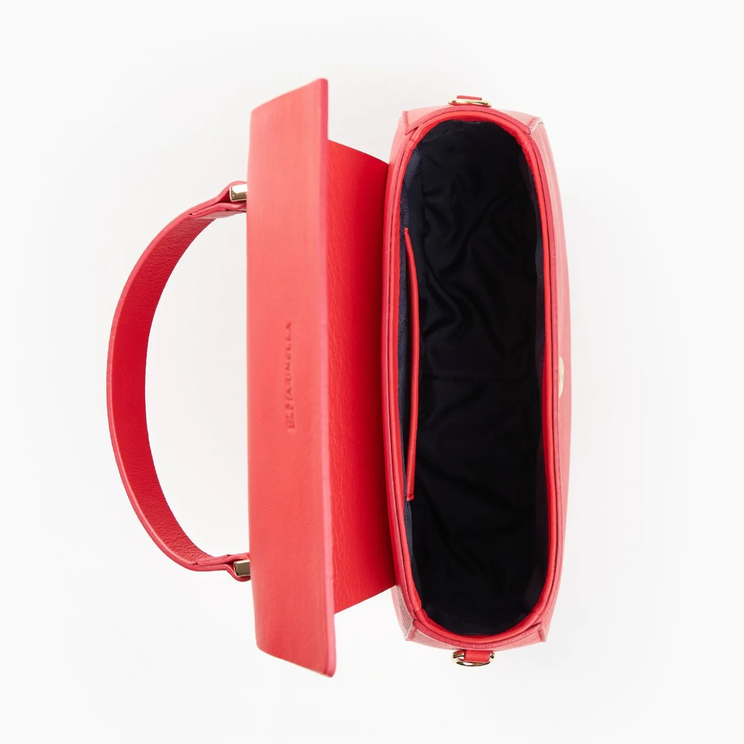 Red Smooth Leather Cleo Bag