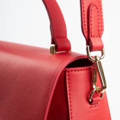 Red Smooth Leather Cleo Bag