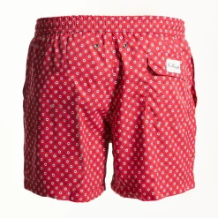 Red Swim Shorts- Large Patterns