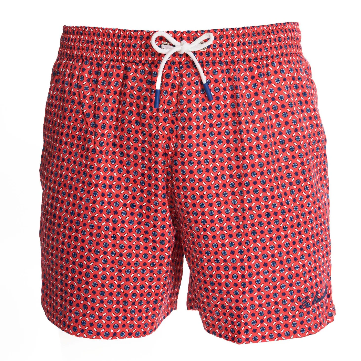 Red Swim Shorts- Large Patterns