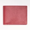 Ruby Red Hammered Horizontal Leather Wallet