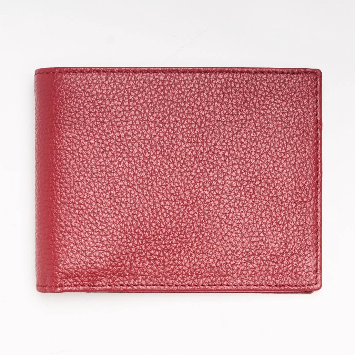 Ruby Red Hammered Horizontal Leather Wallet