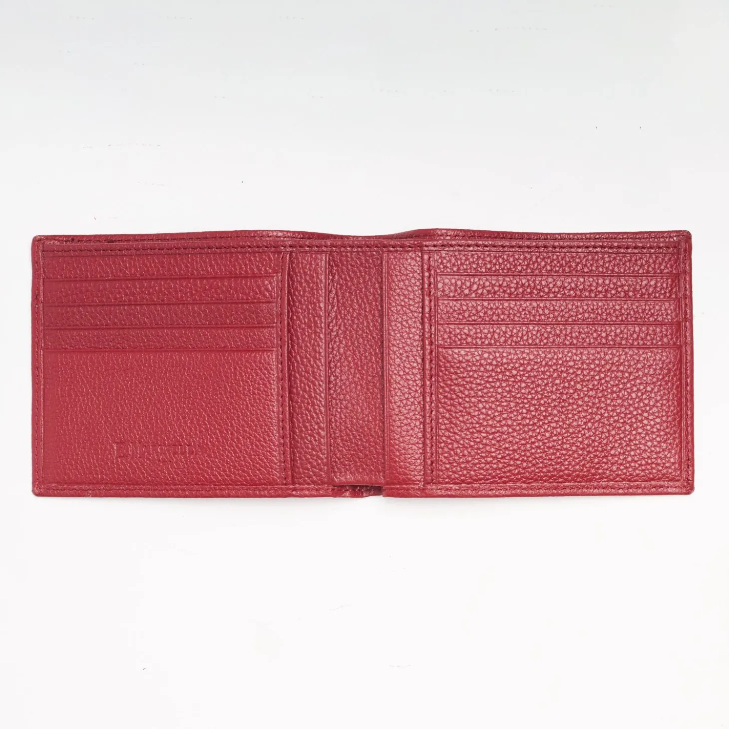 Ruby Red Hammered Horizontal Leather Wallet