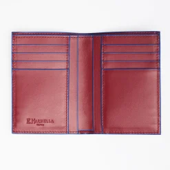 Ruby Red Leather Vertical Wallet