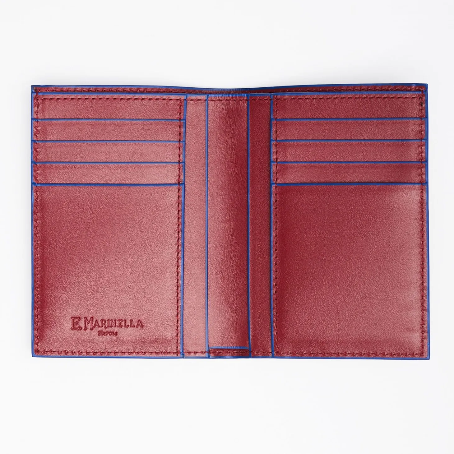 Ruby Red Leather Vertical Wallet