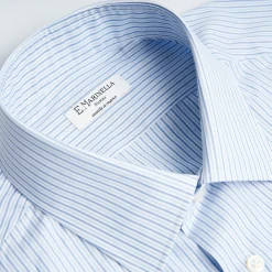 Slim Double Line Cotton Classic Shirt