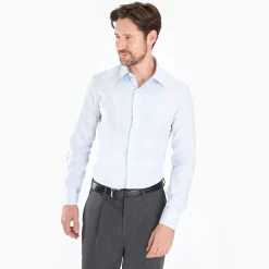 Slim Light Blue Cotton Classic Shirt