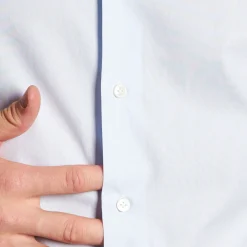 Slim Light Blue Cotton Classic Shirt