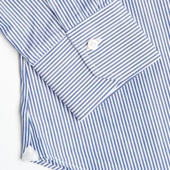 Slim White And Blue Striped Cotton Classic Shirt
