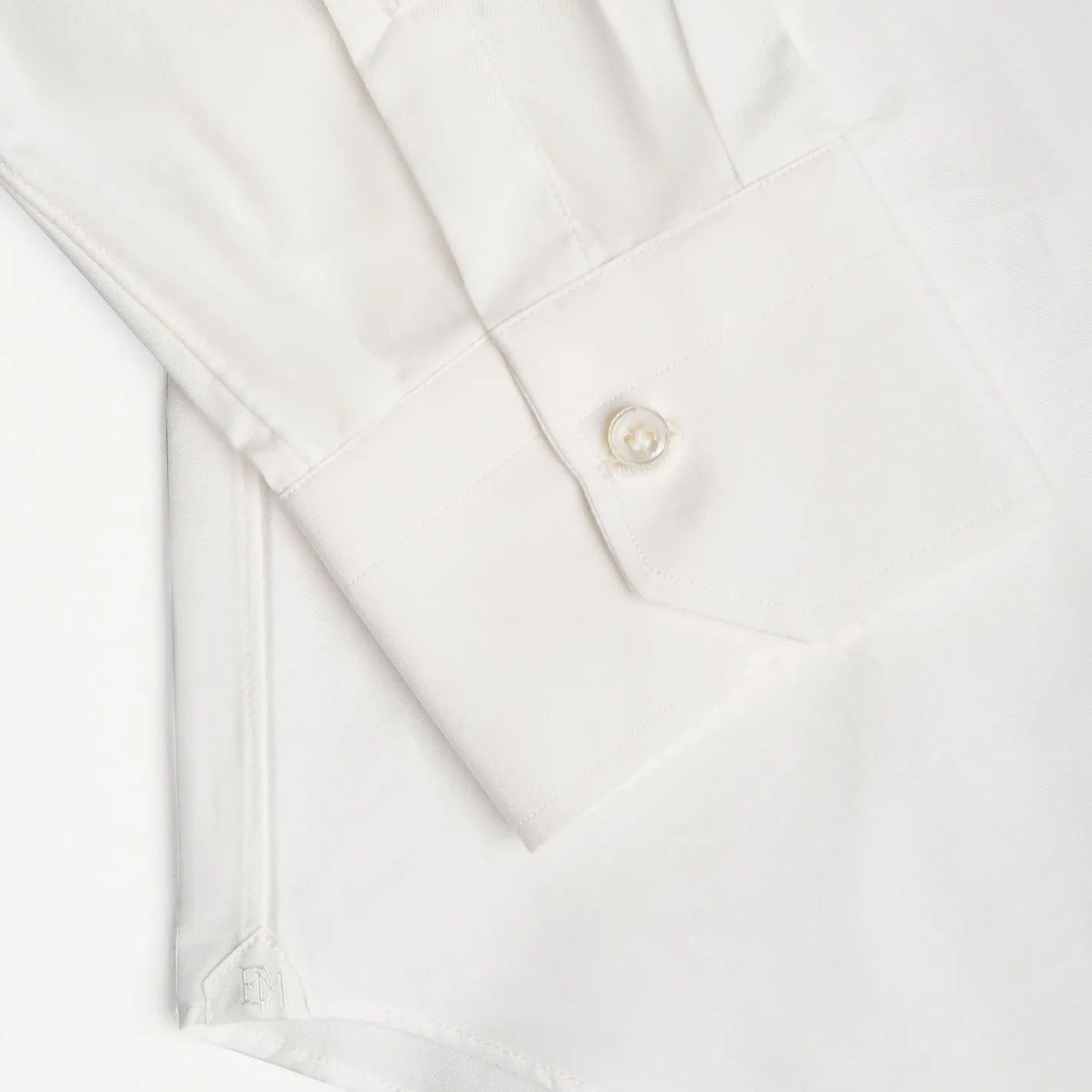 Slim White Cotton Classic Shirt